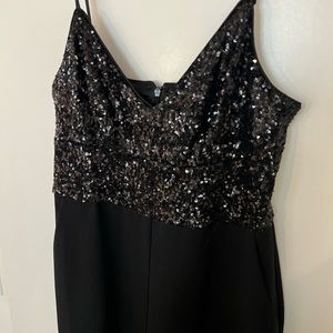 Black Sequin Jumpsuit